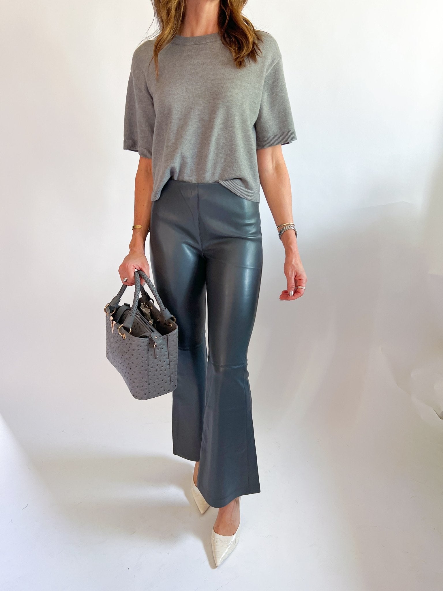 Poppy Leather Flare Pants - Swoon Boutique New Orleans