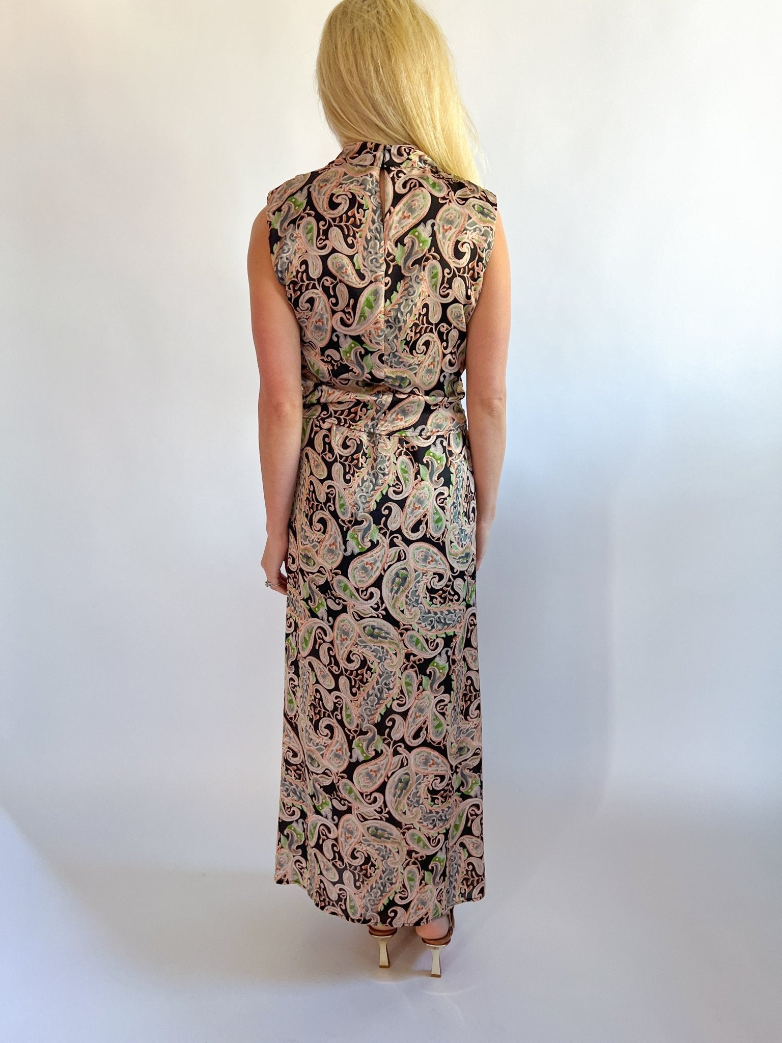 Posh Paisley Draped Wrap Midi Skirt - Swoon Boutique New Orleans