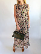 Posh Paisley Draped Wrap Midi Skirt - Swoon Boutique New Orleans