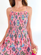 Print Pintucked Midi Dress - Swoon Boutique New Orleans