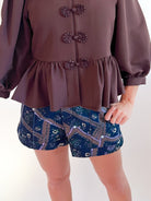 Printed Tailored Shorts - Swoon Boutique New Orleans