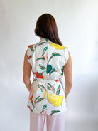 Printed V-Neck Sleeveless Vest - Swoon Boutique New Orleans