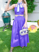 Purple Scallop Tank & Midi Skirt Set - Swoon Boutique New Orleans