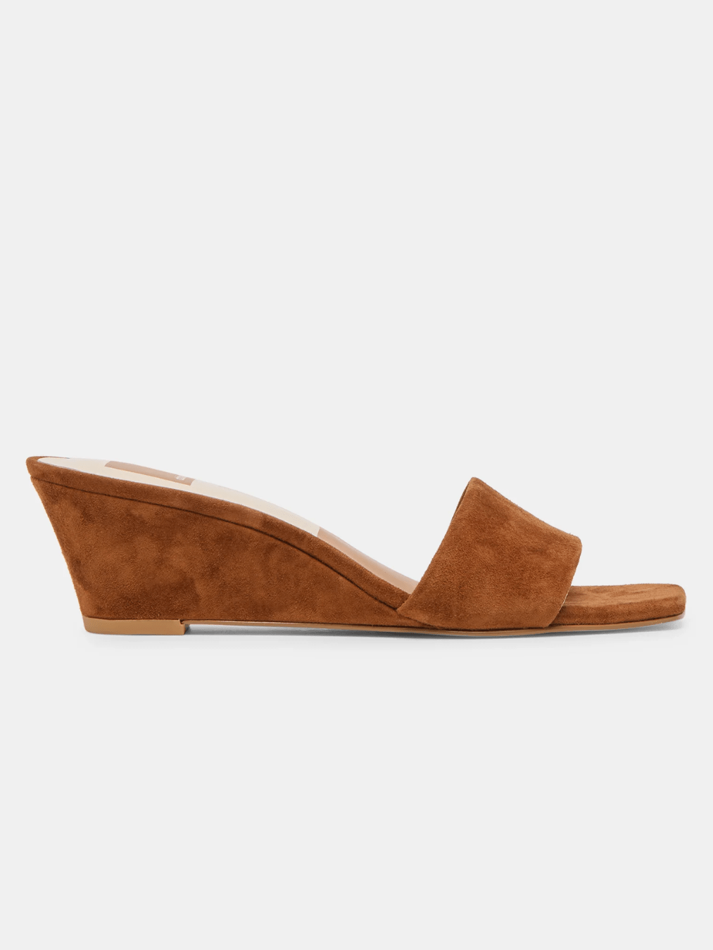 Brown suede wedge sandal