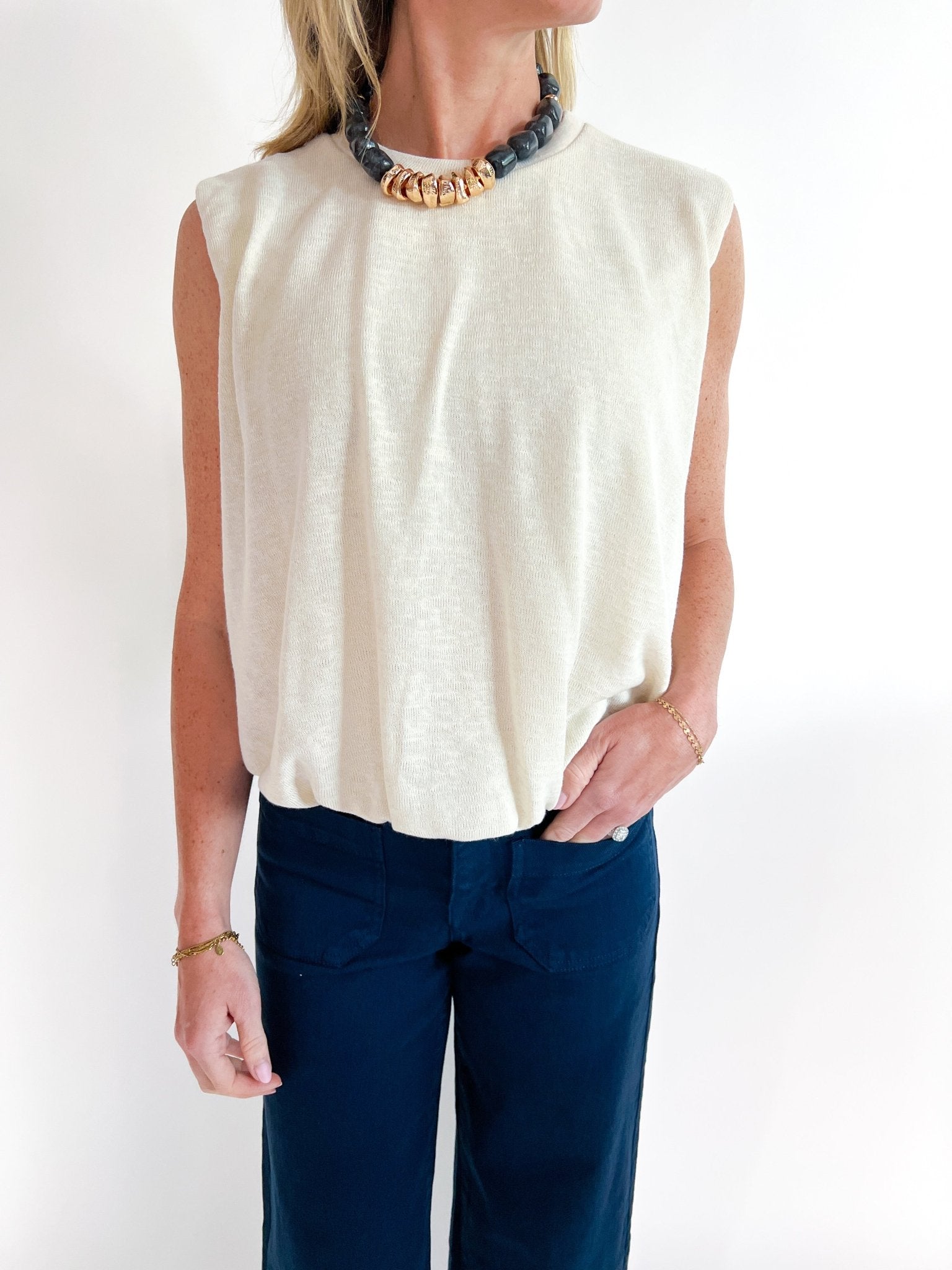 Quinn Bubble Shell Top - Swoon Boutique New Orleans