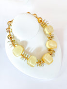 Cream beaded statement necklace