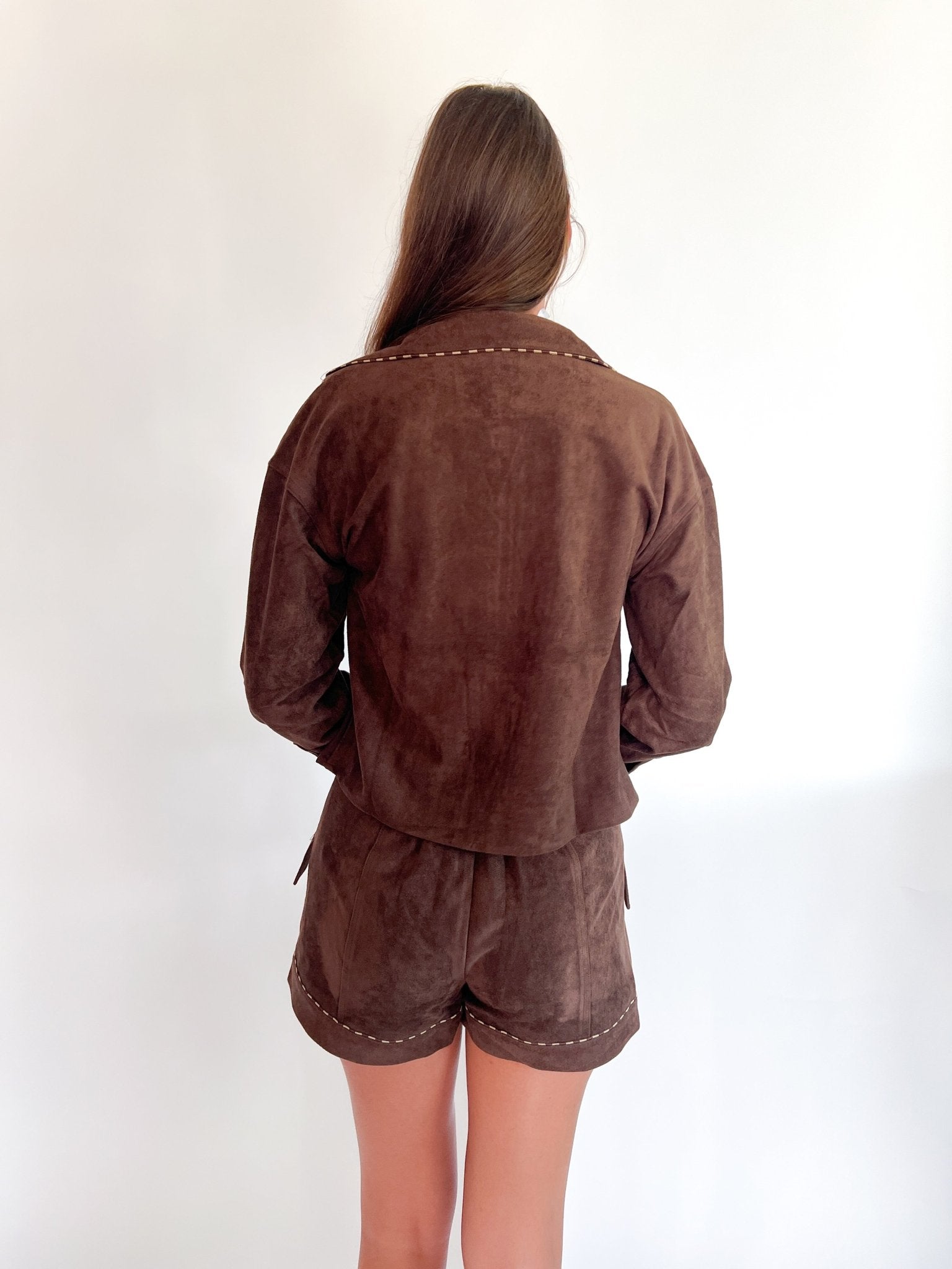 Reagan Belted Shorts With Piping Detail - Swoon Boutique New Orleans