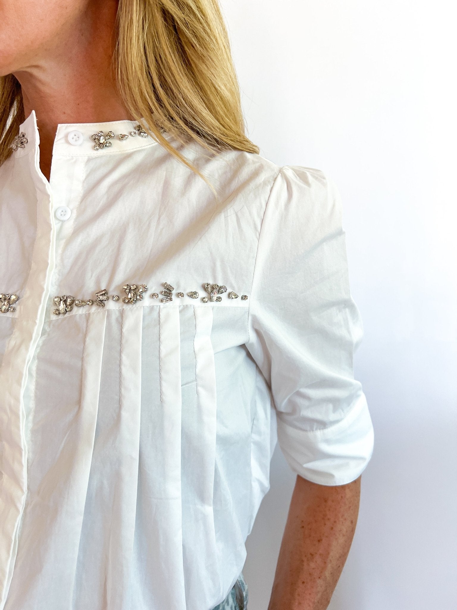 Rebecca Rhinestone Top - Swoon Boutique New Orleans