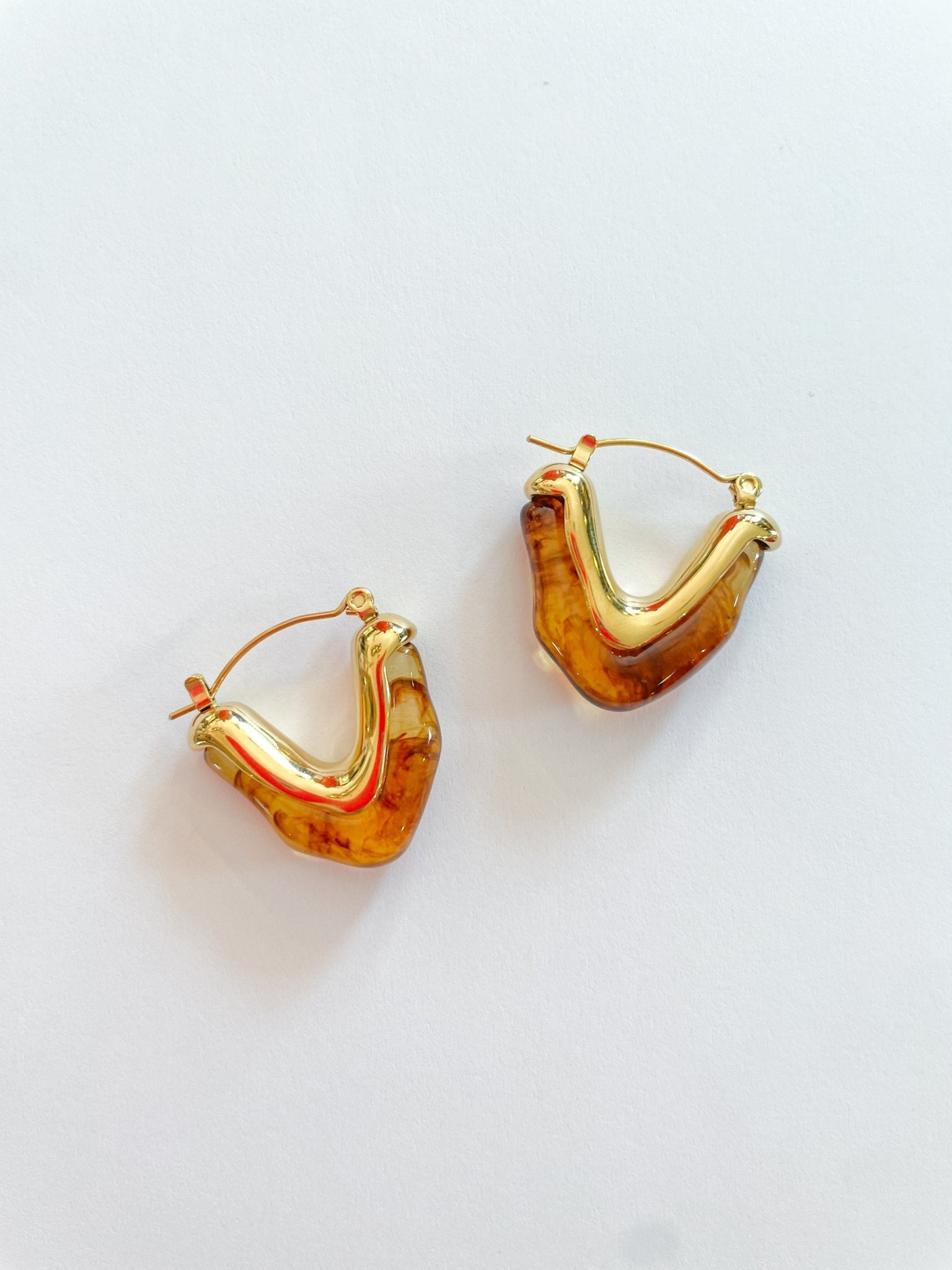 Resin Triangle Hoops - Swoon Boutique New Orleans