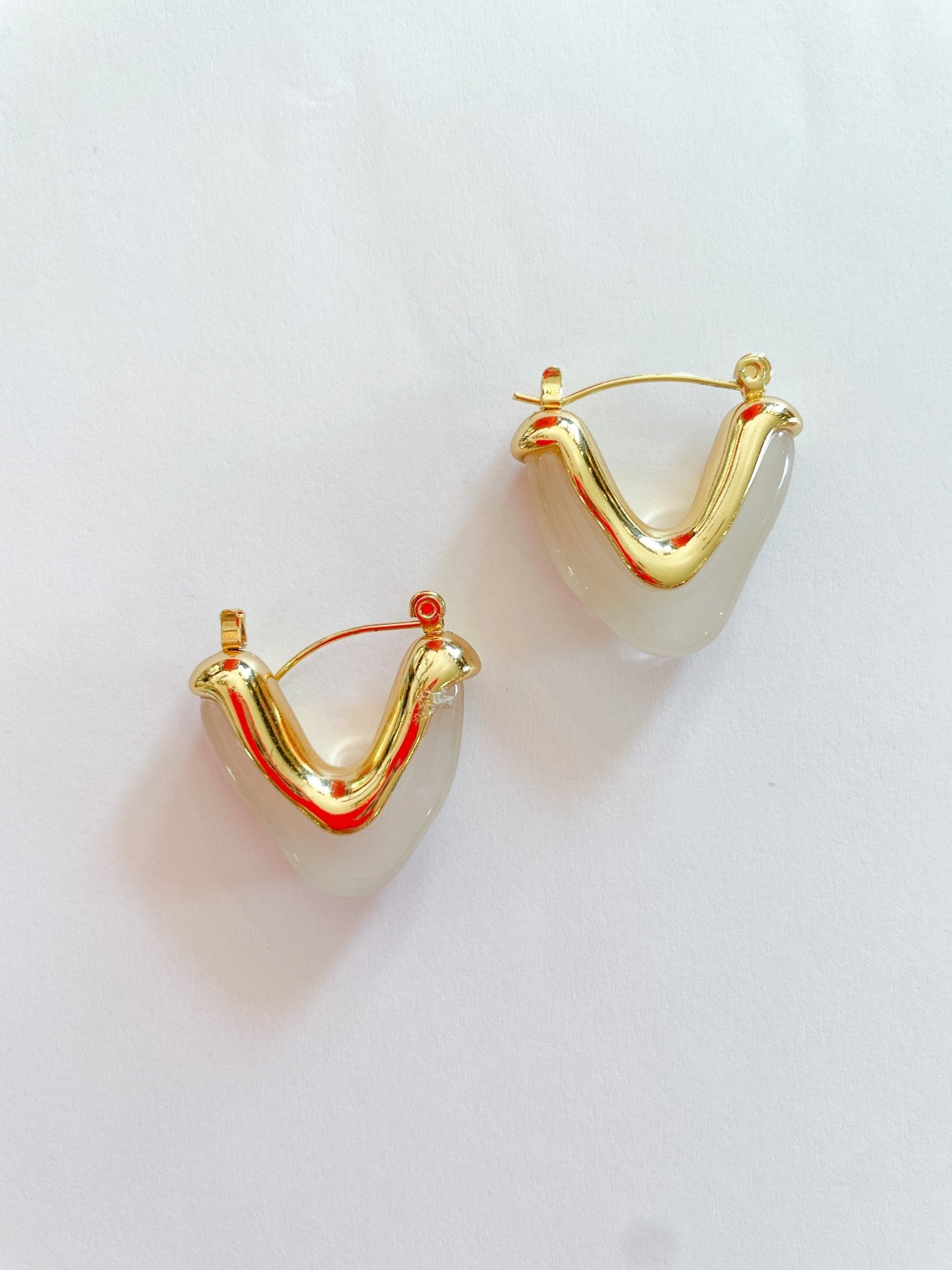 Resin Triangle Hoops - Swoon Boutique New Orleans