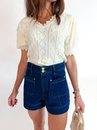 Richilieu 3D Buterflies Artisanal Knit Top - Swoon Boutique New Orleans