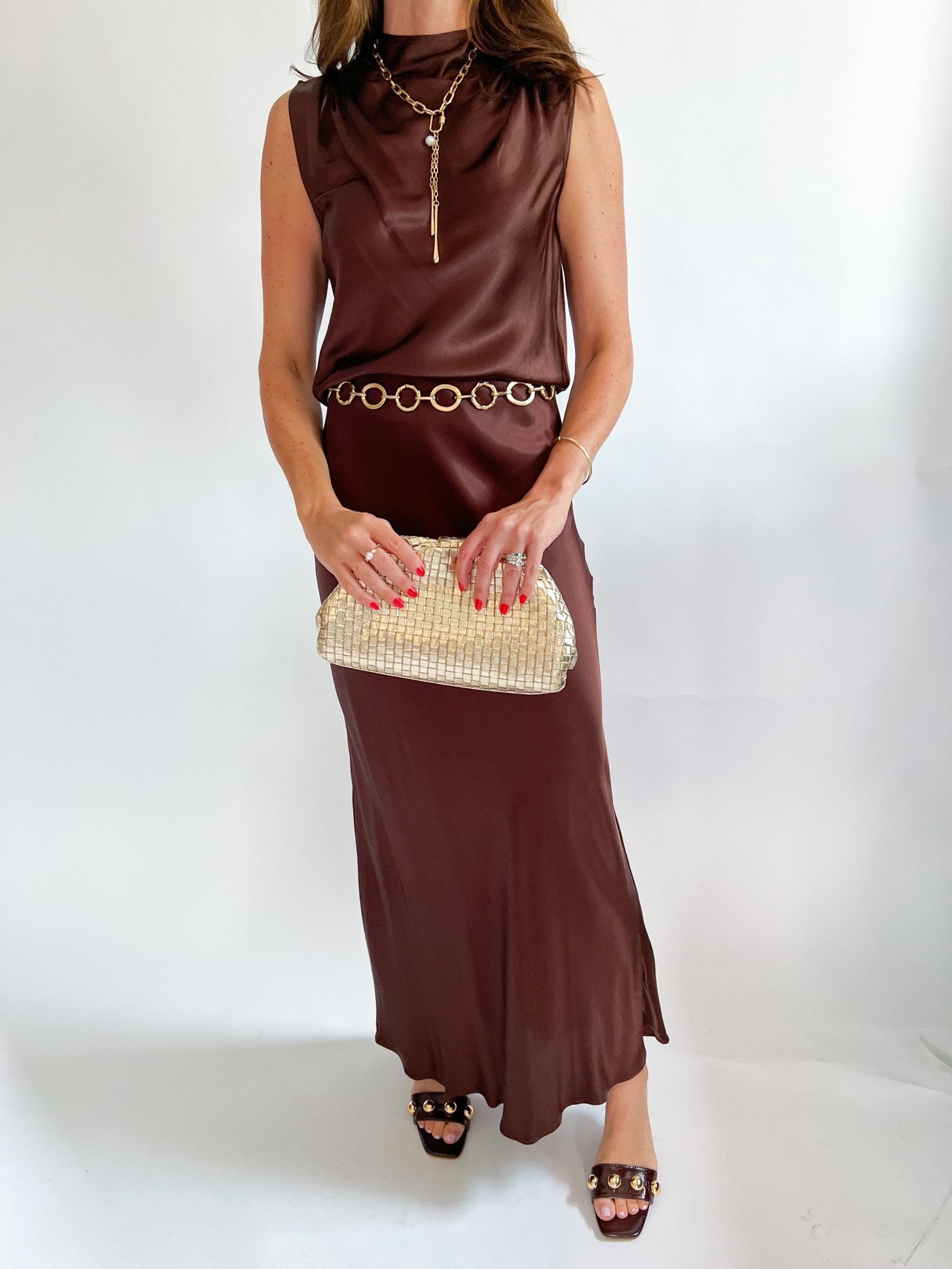 Romina Espresso Skirt - Swoon Boutique New Orleans