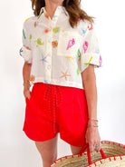 Rope Trim Pleated Shorts - Swoon Boutique New Orleans