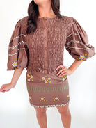 Roya Embroidered Mini Skirt - Swoon Boutique New Orleans