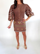 Roya Smocked Embroidered Top - Swoon Boutique New Orleans