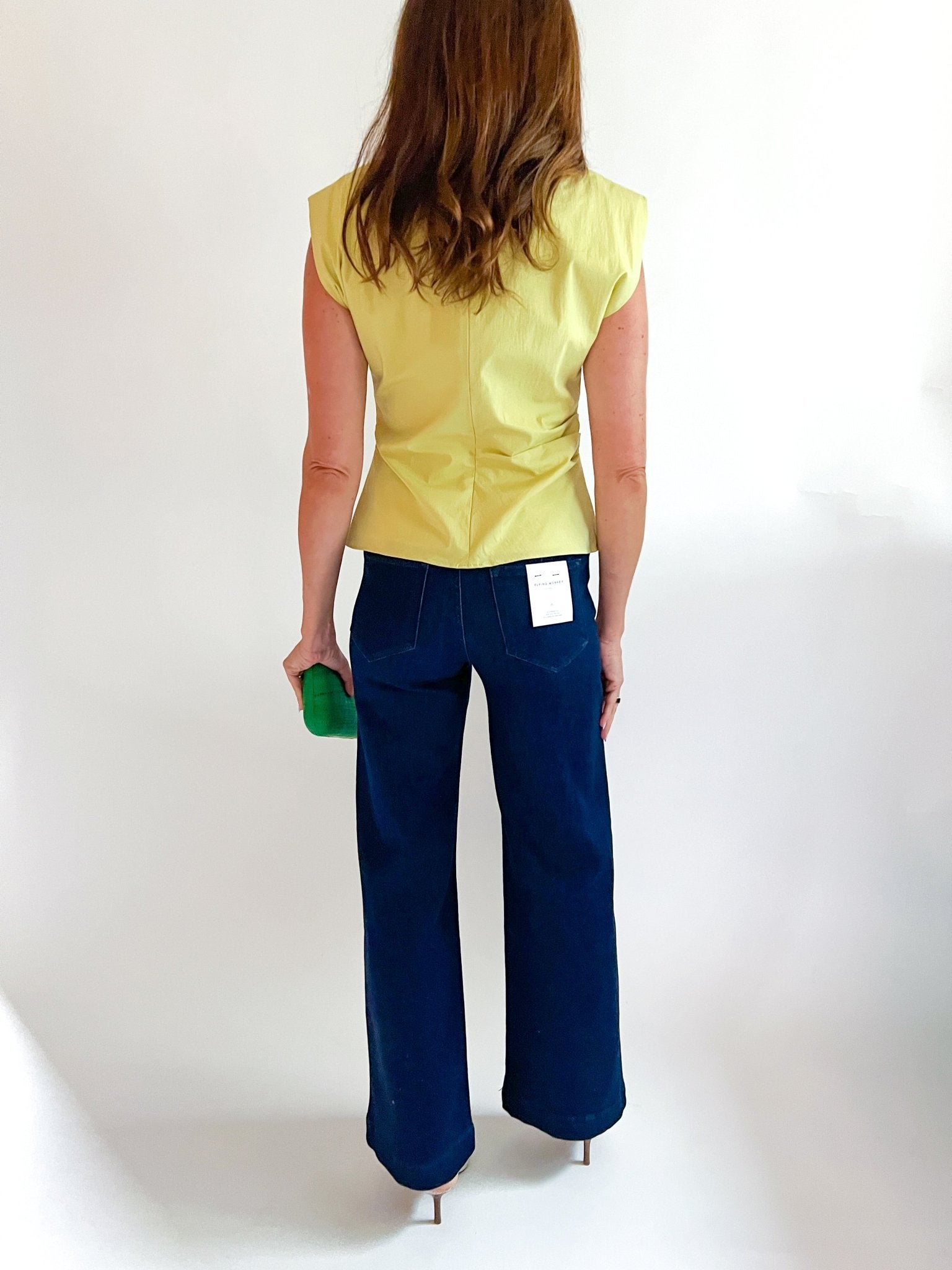 Ruched High Neck Sleeveless Top - Swoon Boutique New Orleans