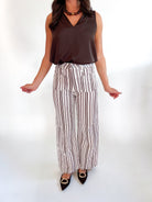 Ruffle Neck Shell Top - Swoon Boutique New Orleans