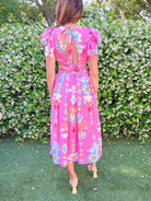 Sailor Bow Sleeve Midi Dress - Swoon Boutique New Orleans