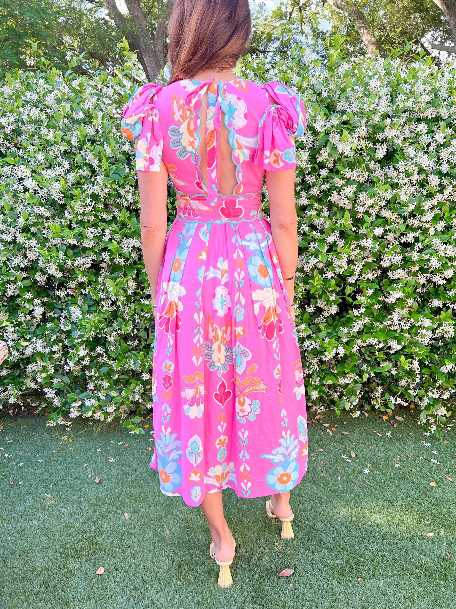 Sailor Bow Sleeve Midi Dress - Swoon Boutique New Orleans