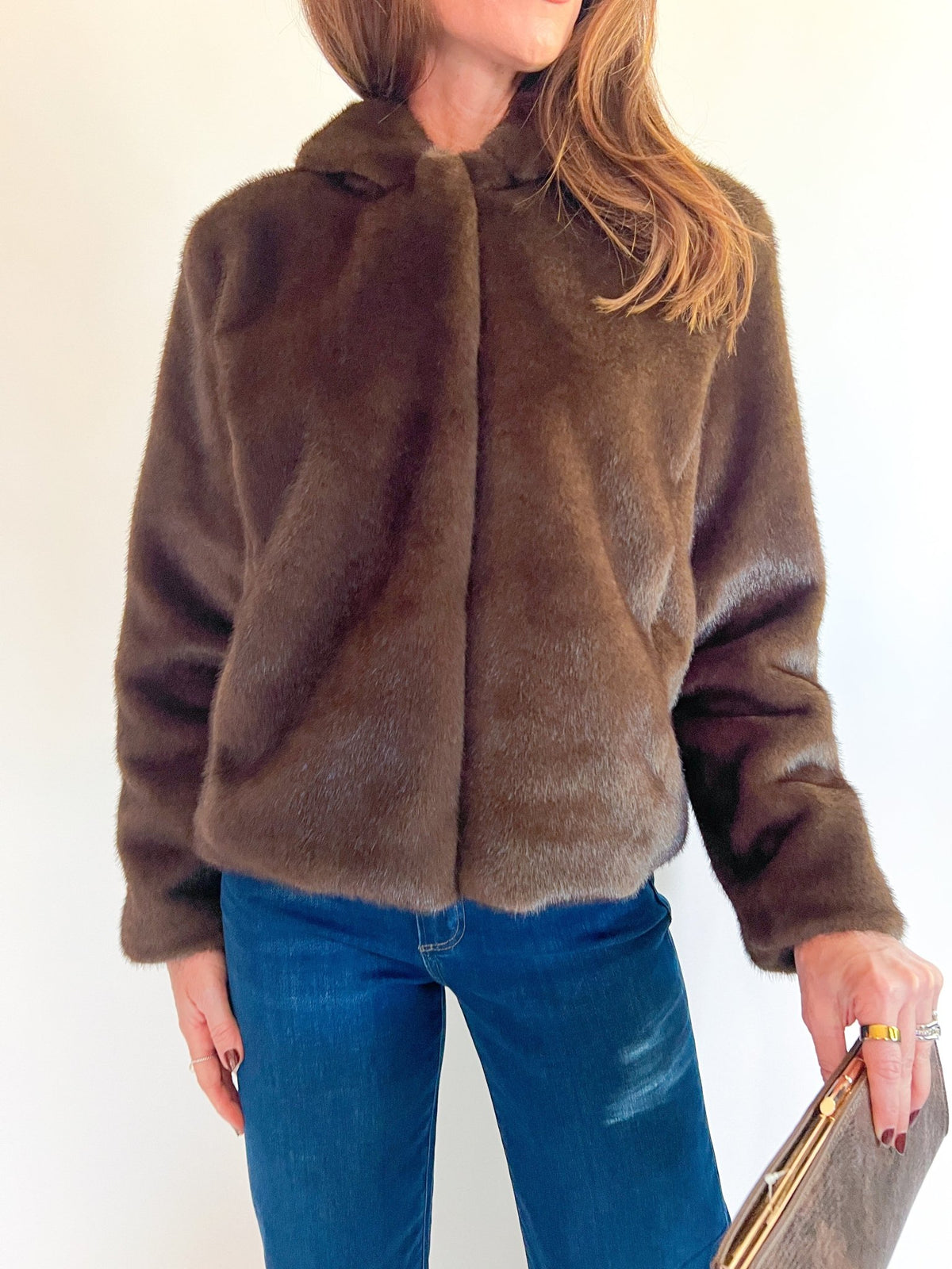 Saskia Faux Fur Jacket - Swoon Boutique New Orleans