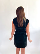 Satin Draped Sleeveless Mini Dress - Swoon Boutique New Orleans