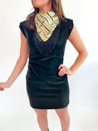 Satin Draped Sleeveless Mini Dress - Swoon Boutique New Orleans