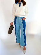 Scallop Wave Denim Ocean Curve Jeans - Swoon Boutique New Orleans