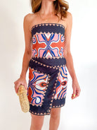Scalloped Wrap Mini Dress - Swoon Boutique New Orleans