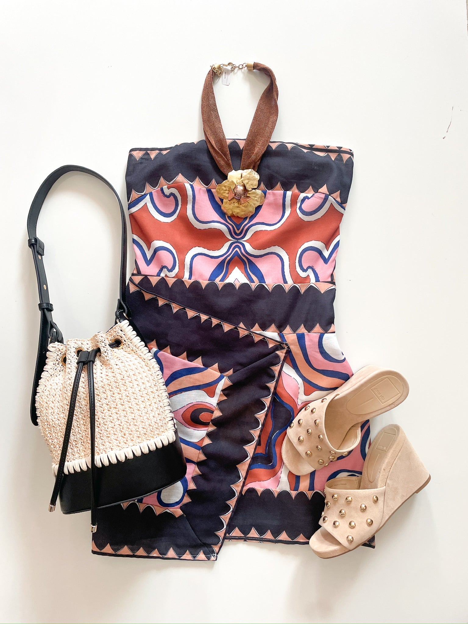 Scalloped Wrap Mini Dress - Swoon Boutique New Orleans