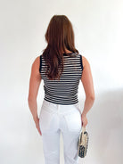 Scoop-Neck Striped Tank Top - Swoon Boutique New Orleans