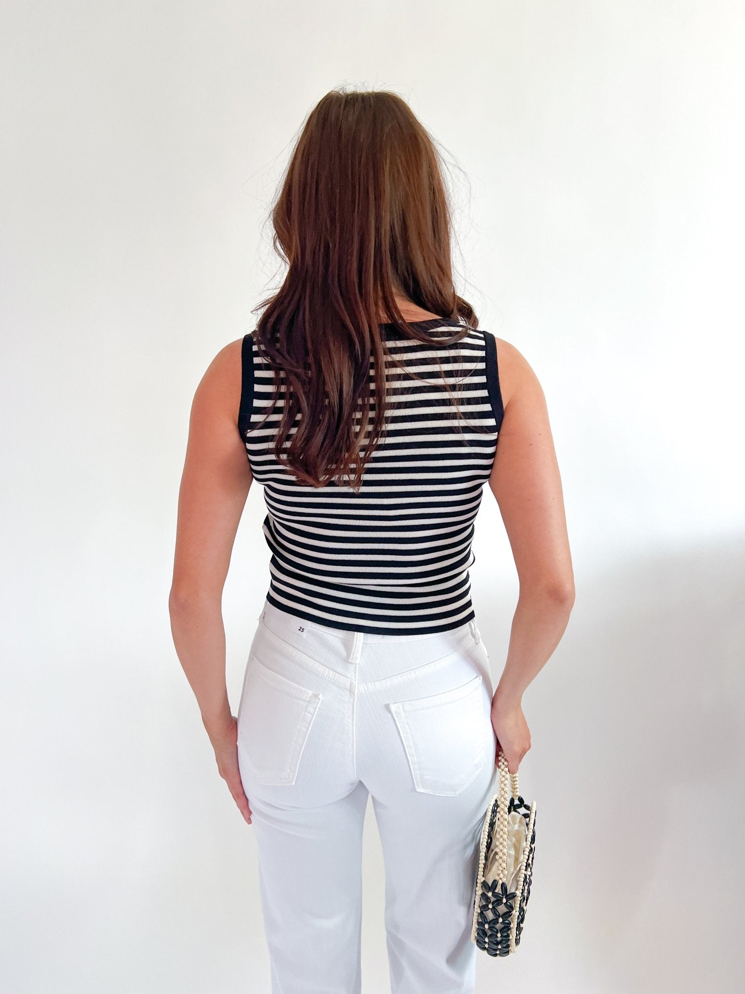 Scoop-Neck Striped Tank Top - Swoon Boutique New Orleans