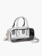 Clear crossbody bag with silver handle