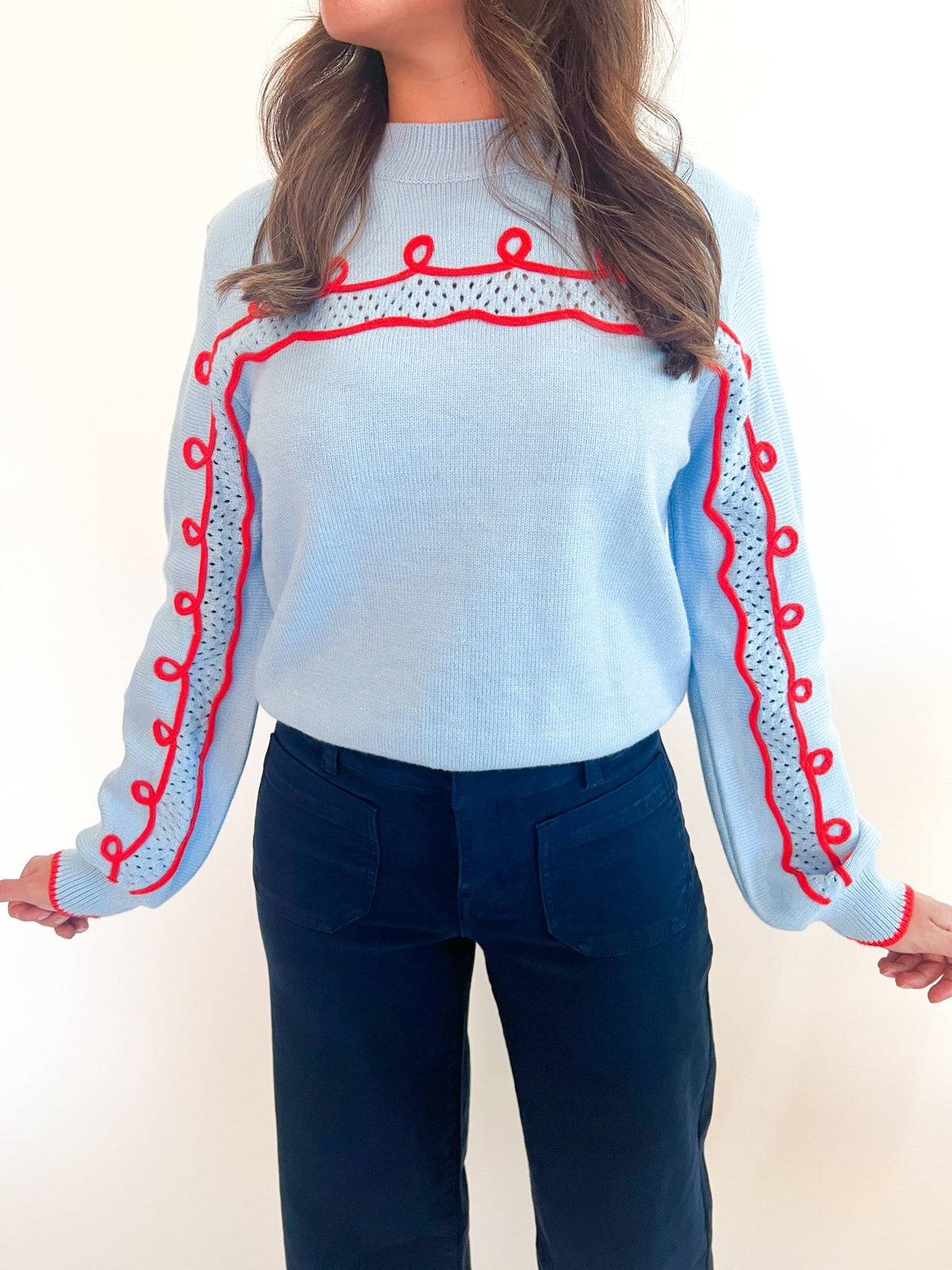 Skyline Trim Sweater - Swoon Boutique New Orleans