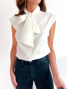 Sleeveless Bow Necktie Top - Swoon Boutique New Orleans
