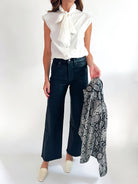 Sleeveless Bow Necktie Top - Swoon Boutique New Orleans