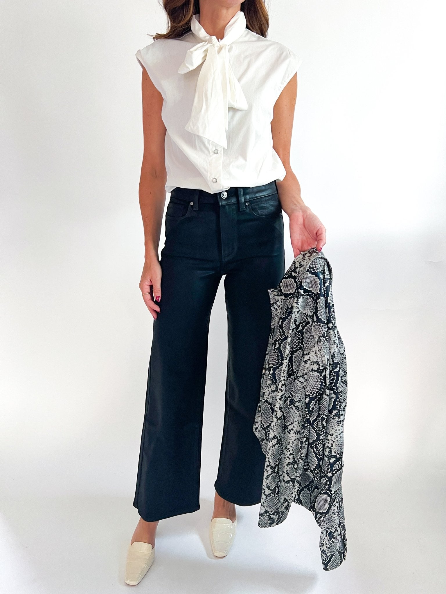 Sleeveless Bow Necktie Top - Swoon Boutique New Orleans
