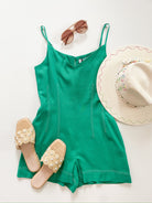 Sleeveless Linen Romper - Swoon Boutique New Orleans