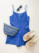 Sleeveless Linen Romper - Swoon Boutique New Orleans