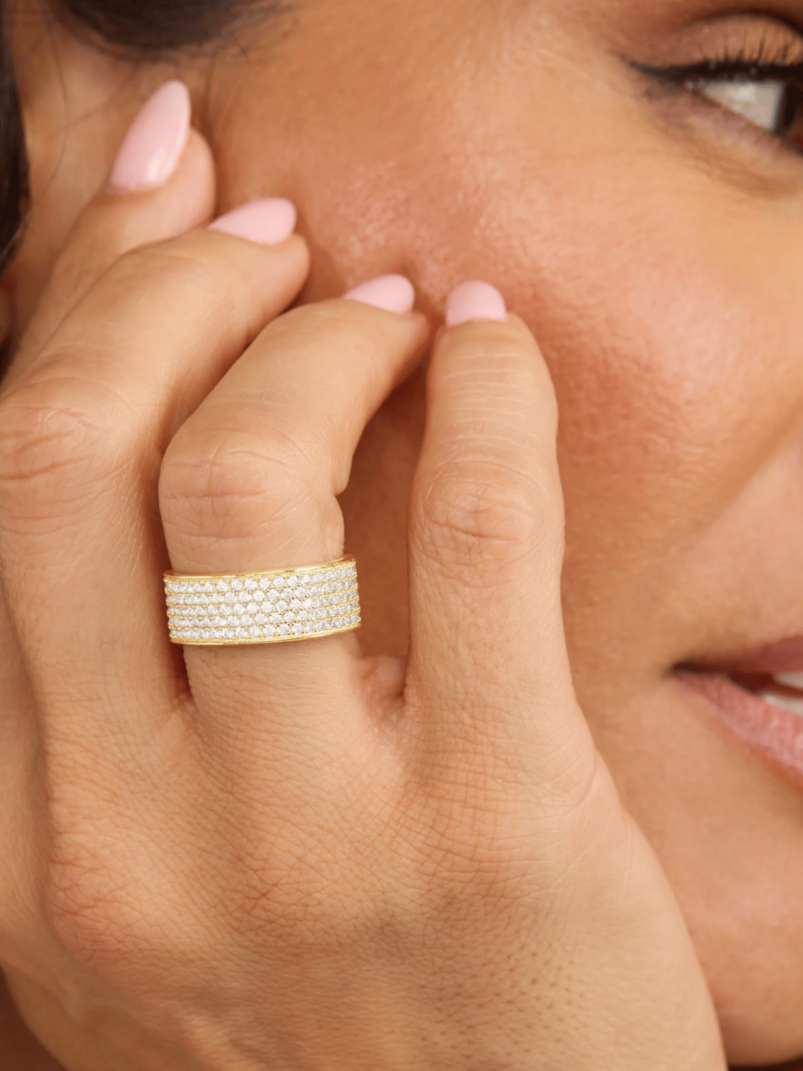Slick Pave Ring - Swoon Boutique New Orleans