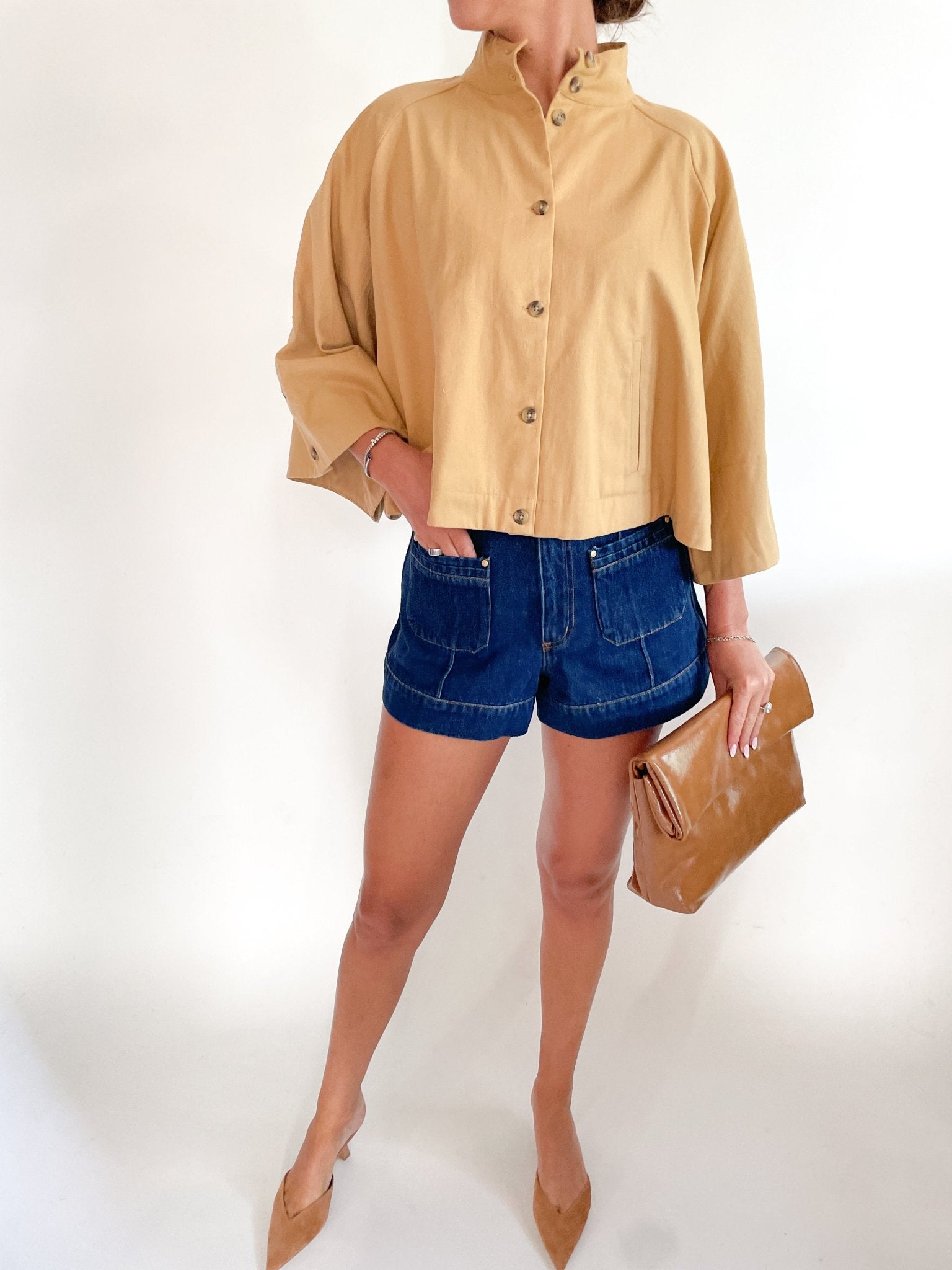 Sloane Tan Capelet - Swoon Boutique New Orleans
