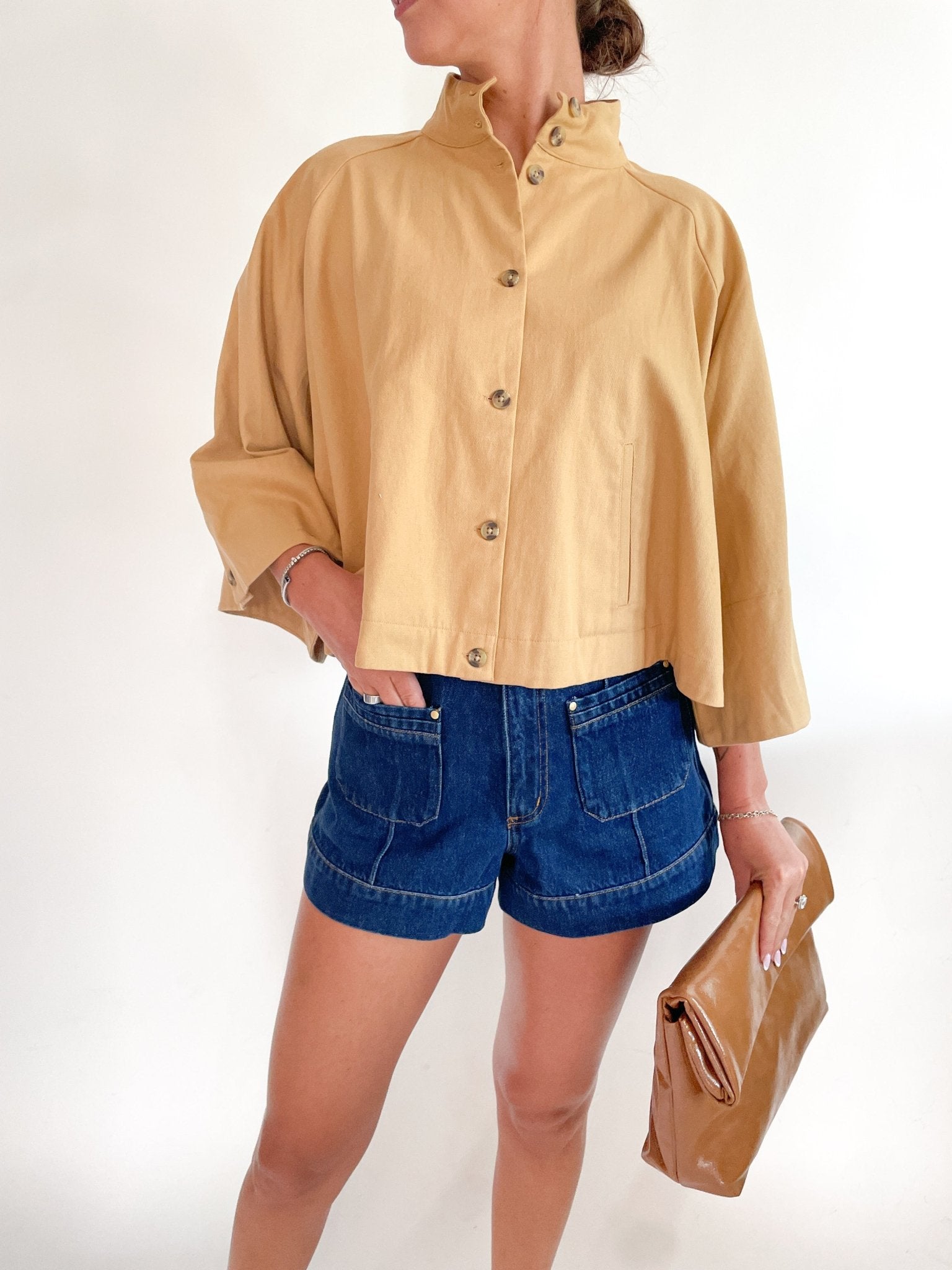 Sloane Tan Capelet - Swoon Boutique New Orleans