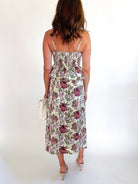 Smocked Floral Midi Skirt Dress - Swoon Boutique New Orleans