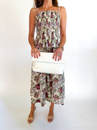 Smocked Floral Midi Skirt Dress - Swoon Boutique New Orleans