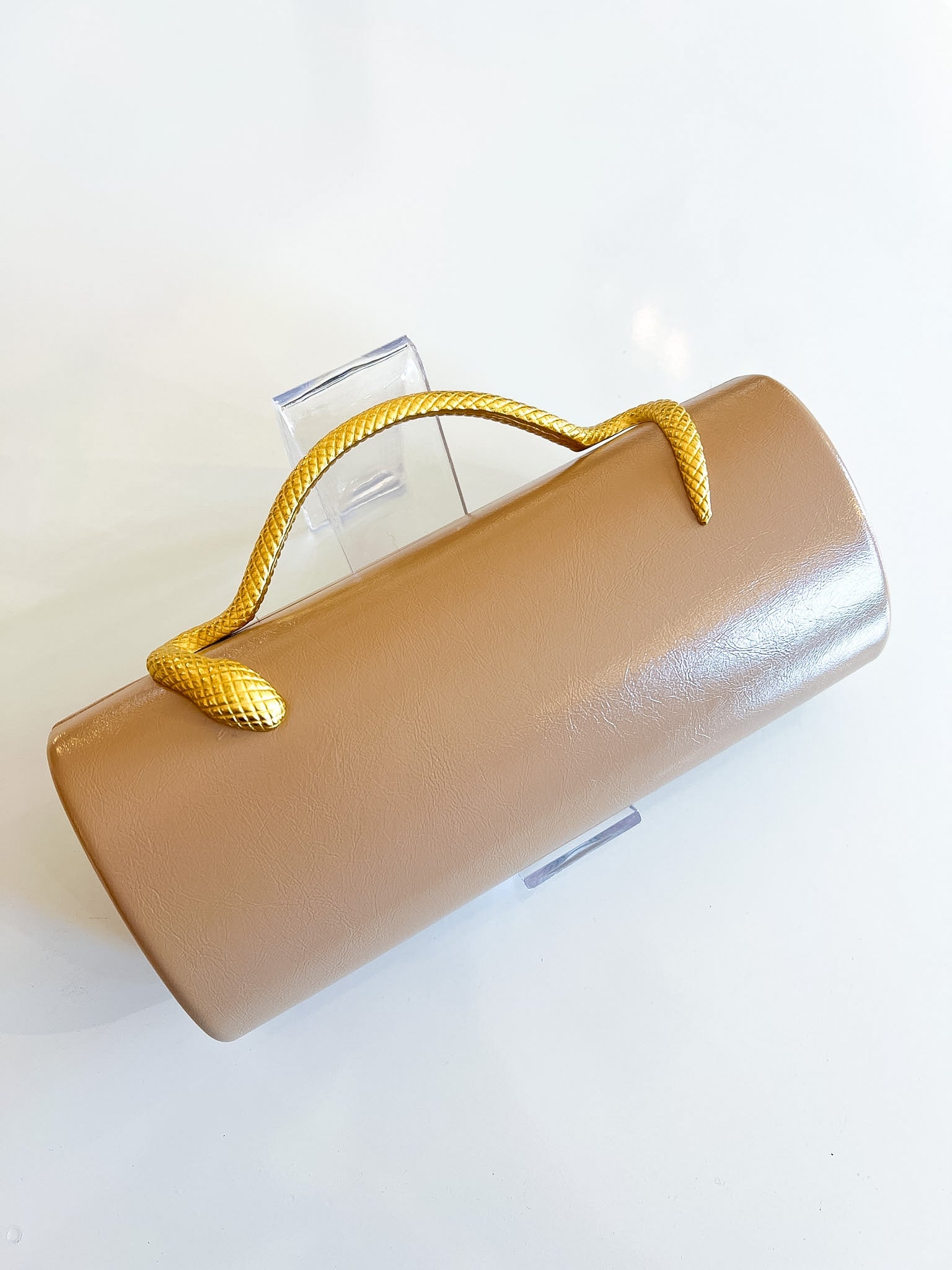 Snake Handle Leather Clutch - Swoon Boutique New Orleans