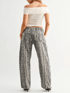 Snake Print Mid Rise Barrel - Swoon Boutique New Orleans