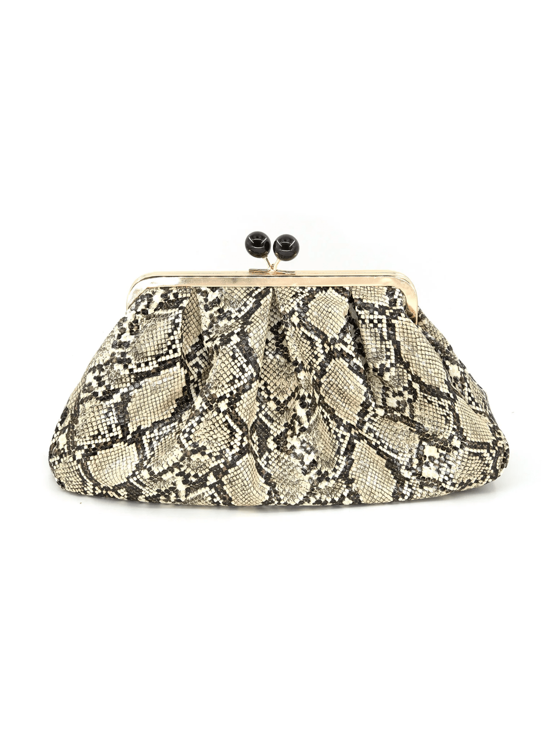 Animal print snakeskin crossbody clutch