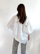 Solid Balloon Sleeve Shirt - Swoon Boutique New Orleans