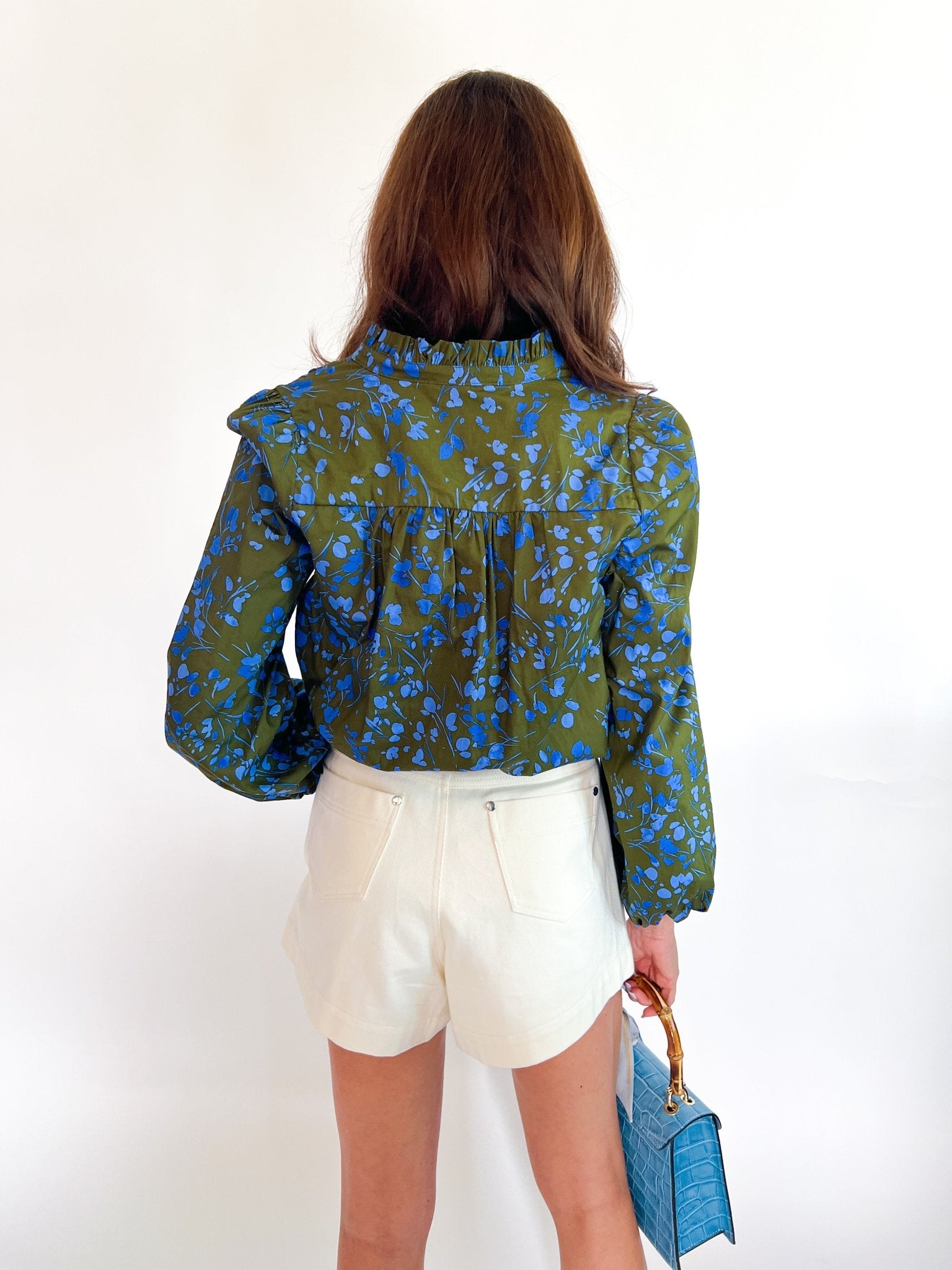 Solvay Floral Nellian Ruffle Top - Swoon Boutique New Orleans
