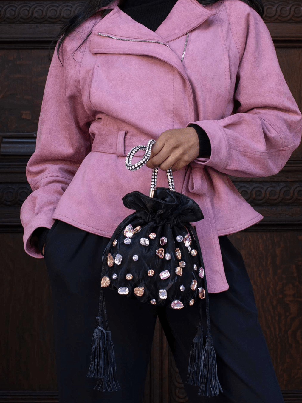 Starla Vegan Leather Jewel Top Handle Bag - Swoon Boutique New Orleans