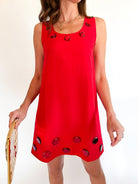 Stone Embellished Mini Dress - Swoon Boutique New Orleans